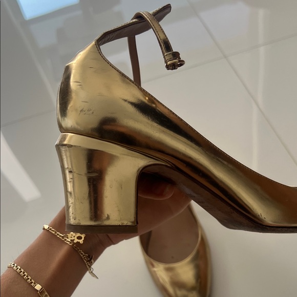 Valentino Gold Heeled Women's Shoes - Picture 8 of 10
